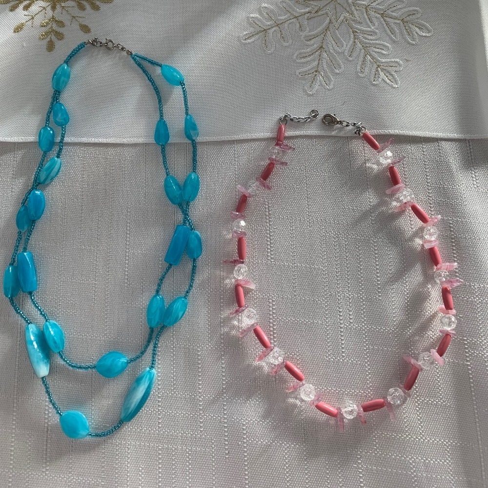 two beaded necklaces
